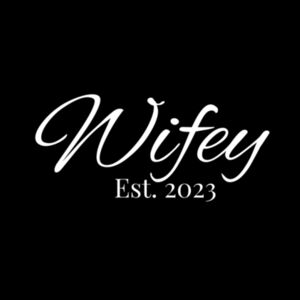 Wifey Est 2023 Bucket Hat (white logo) Design
