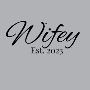 Wifey Est 2023 Crop Sweatshirt Design