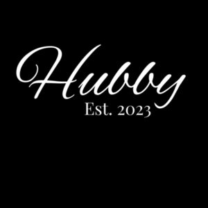 Hubby Est 2023 Sweatshirt (white logo) Design