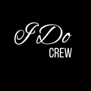 I Do Crew Crop Hoodie (white logo) Design