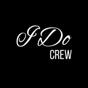 I Do Crew Crop Sweatshirt (white logo) Design
