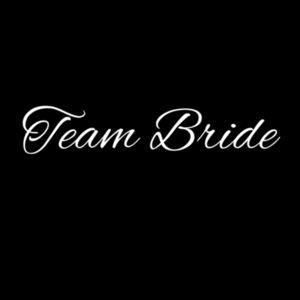 Team Bride Crop Hoodie (white logo) Design