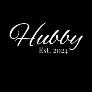 Hubby Est 2024 Hoodie (white logo)  Design