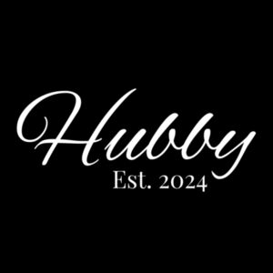 Hubby Est 2024 Bucket Hat (white logo)  Design