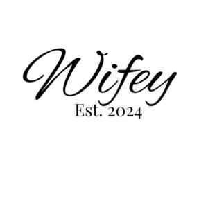 Wifey Est 2024 V-Neck Tee  Design